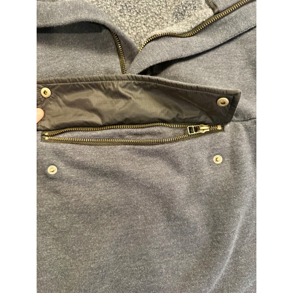 L.L. Bean Signature Anorak Sweatshirt XXS Gray Snap Pocket Gorpcore Pullover - Picture 3 of 8